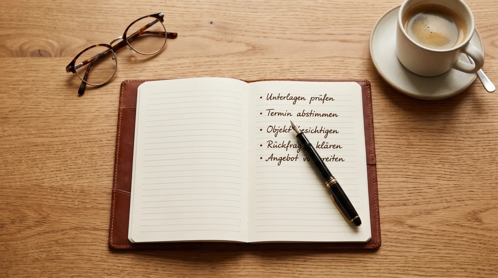 Notizen mit Fragen-Liste