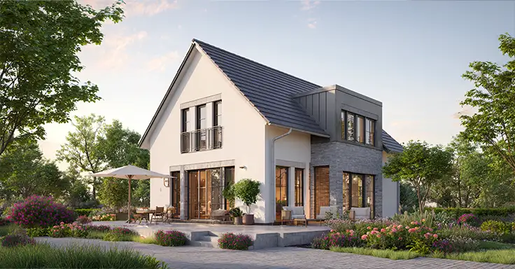 Einfamilienhaus mit Terrasse und Garten